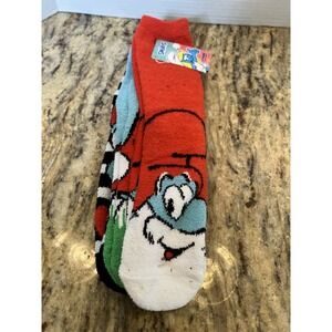 The Smurfs Crew  Soft Cozy Fuzzy 3 Pack Papa Smurf Striped Red Hat Smurf House